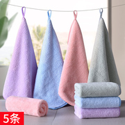 珊瑚绒儿童毛巾比纯棉吸水洗脸家用婴儿小方巾口水巾正方形擦手巾