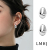法式水滴耳环小众设计轻奢高级感金属耳圈耳扣耳钉气质银针耳饰女