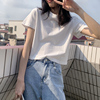 2022夏季韩版短款显瘦内搭网红ins超火短袖T恤女纯白色上衣