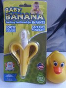 瑕疵/美国Baby banana香蕉婴儿牙胶玩具咬胶牙刷磨牙棒
