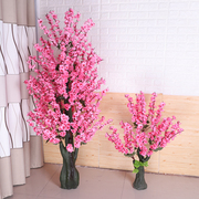 仿真桃花假树盆栽 装饰花 粉色 玫红色两色