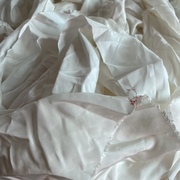 小蓝真丝白色电力纺布料，100%桑蚕丝零头，布料做衬衫连衣裙内衬