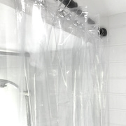 pvc防霉防水加厚浴室透明门帘，空调隔断帘洗车帘遮挡防护浴帘
