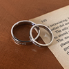 gladtomeetu原创设计纯银情侣戒指一对男女，简约冷淡风闭口对戒