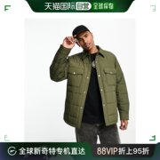 香港直邮潮奢gant男士gant绗缝宽松款深色，绿色衬衫式夹克