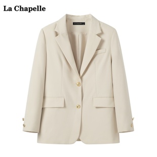 拉夏贝尔lachapelle设计感西装外套，女秋季宽松小西服上衣