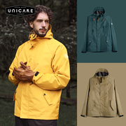unicare机能复古冲锋衣防风外套，男女夹克防水雨衣时尚户外雨披