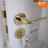 德国ekf门锁现代简约室内卧室，房门锁亮金色分体执手木门锁通用型