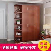 简约现代木质衣柜4门卧室整体，定制组合柜子3门储物成人大衣橱白色