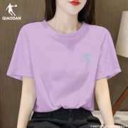 中国乔丹运动t恤女短袖2024夏季T恤衫透气休闲宽松运动上衣潮