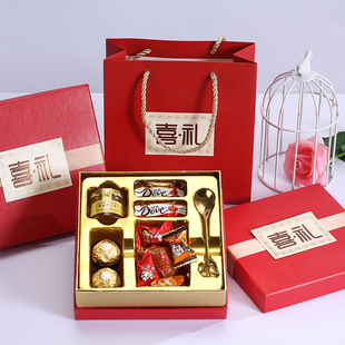 结婚礼喜糖礼盒装成品含糖中国风欧式满月宝宝周岁回礼创意喜糖盒