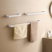毛巾架免打孔卫生间浴室家用多功能收纳架壁挂式单杆置物架