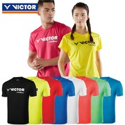 夏季victor胜利羽毛球服短袖，男款维克多t恤透气速干跑步运动服女
