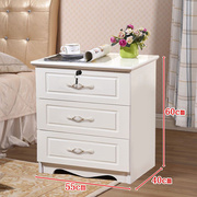 床头柜简约现代白色烤漆简欧式韩式卧室边柜收纳柜储物柜