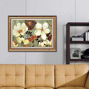 急速美式乡村装饰画 客厅装饰画高档室内植物花卉有框挂画 三