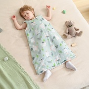 婴儿童睡袋春秋夏季薄款背心式宝宝护肚子中大童防踢被子冬款神器