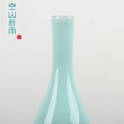 网红龙泉青瓷观音净水瓶 陶瓷花瓶花器 新中式家居饰品摆件