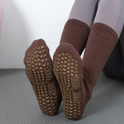 普拉提袜子中筒瑜伽袜子防滑专业女秋冬季加厚地板袜成人防滑袜