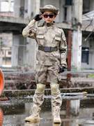儿童迷彩服废墟男童特种兵作战装备幼儿园军训迷彩服儿童短袖套装