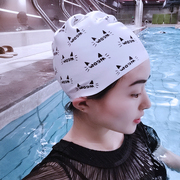 时尚猫耳游泳帽男女长发，舒适不勒头专业防水大头围硅胶泳帽加大码