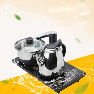 ronkin半自动电热水壶手动旋转加水电磁茶炉煮茶器烧水茶具