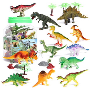 仿真恐龙玩具动物模型塑胶霸王龙镰，龙三角(龙三角，)龙翼龙(龙翼龙)牛龙儿童套装男