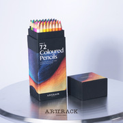 彩色铅笔铁盒24色48色72色彩铅水溶性不易断油性学生用专业手绘彩，铅笔套装儿童涂鸦填色美术生焺绘画铅笔