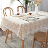 桌布防水防烫防油免洗pvc家用餐桌布茶几桌垫长方形台布蕾丝烫金