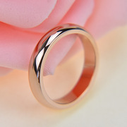 想你尹恩惠同款韩版镀18K玫瑰彩金简约光面情侣纯洁之爱对戒指环