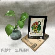 民间特色手工艺品皮影装饰画摆件，西安纪念品送外国人的中国礼物