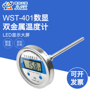 wsswstdtm-401数显，双金属温度计工业高精度数字式温度表轴向
