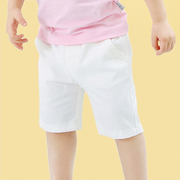 男童短裤夏季薄款外穿中裤白色中大儿童卡其裤子幼儿园休闲五分裤