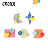 CROXX 撞色几何洞洞鞋配饰crocs配饰装饰扣卡扣配件diy高级感配件