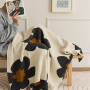 轻奢风半边绒沙发毯子毛毯盖毯空调被办公室午睡毯加厚冬季披肩毯