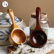 舍里网红日式木汤勺家用厨房盛汤木质，大号勺子盛粥勺木勺木质水瓢