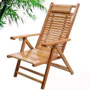 折叠椅竹躺椅摇椅家用午休凉椅子，午睡床阳台实木靠椅躺椅老人专用