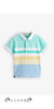 NEXT英国男童装24春夏男宝黄白蓝绿色条纹纯棉短袖POLO衫T恤