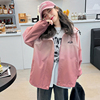 女童春季外套2024儿童韩版洋气，连帽拉链开衫大童休闲时髦冲锋衣潮