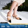 莱尔斯丹春夏优雅蝴蝶结，高跟方头穆勒鞋女拖鞋3m54805