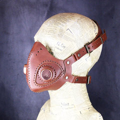 手工皮具版型图纸塞博朋克口罩面罩图纸版型皮革手工口罩diy材料