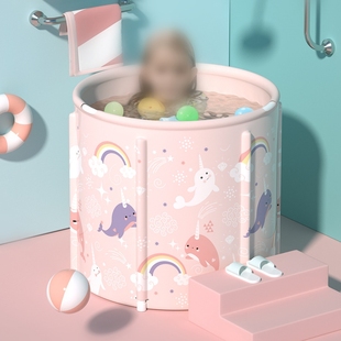 婴儿游泳桶家用儿童，泡澡桶幼儿洗澡桶，洗澡盆可折叠浴桶宝宝游泳池