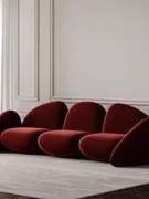 北欧简约现代丝绒三人位设计师个性创意螃蟹异形客厅别墅直排沙发