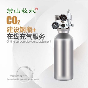 二氧化碳钢瓶山东建设鱼缸专用co2气瓶水草缸套装充气服务细化器