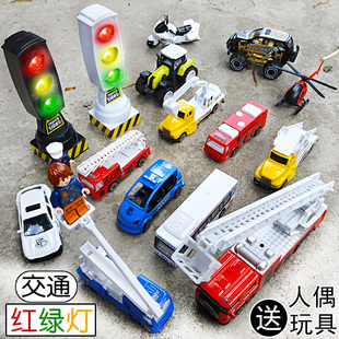 红绿灯交通信号灯塔，早教安全教育道具儿童仿真益智玩具声光模型