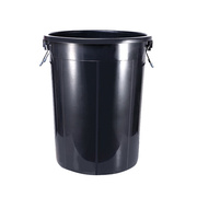 冠峰160L黑色无盖垃圾桶大号工业大容量有盖无盖收纳塑料水桶GNG-