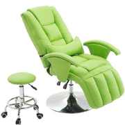 办公室躺椅绿色护理椅折叠椅旋转椅化妆椅化妆品店美容体验躺椅