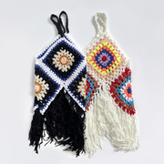 泰国旅行民族风流苏吊带，毛线手工制作背心波西米亚风上衣内搭宽松