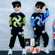 男童秋装卫衣帅气10岁儿童6嘻哈7套装8男孩时装秀9两件套装运动潮