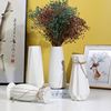 白色光滑陶瓷花瓶水养北欧现代创意家居客厅餐桌干花插花装饰摆件