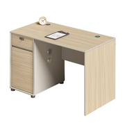 巴洛卡办公桌现代简约员工桌1.4米单人位职员桌13B1401幻影柚木